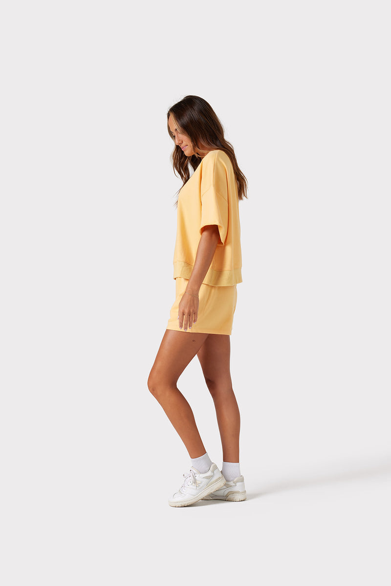 EVERYDAY CROPPED CREW - CREAMSICLE