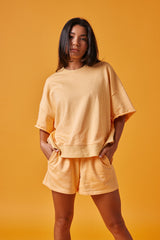 EVERYDAY SWEATSHORT - CREAMSICLE