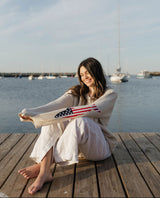 USA HEART ON MY SLEEVE KNIT