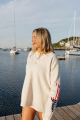 USA HEART ON MY SLEEVE KNIT