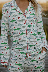 SLEEP BUTTON DOWN - SHARKMAS