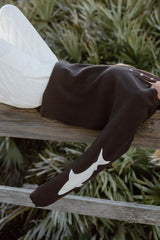 HEART ON MY SLEEVE KNIT BROWN