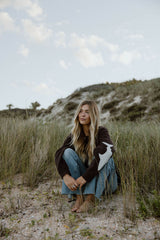 HEART ON MY SLEEVE KNIT BROWN