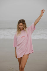 HOT GIRLS LOVE SHARKS TEE PINK