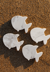 SHARK MARBLE COASTERS, SET OF 4