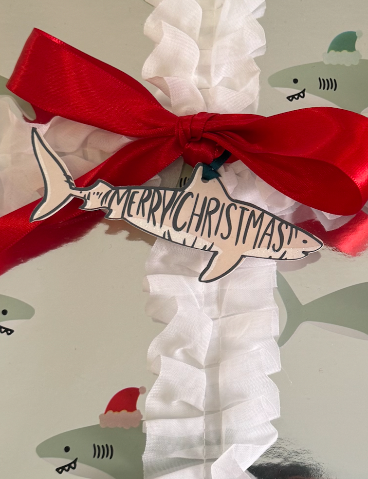 TIGER SHARK CHRISTMAS GIFT TAGS